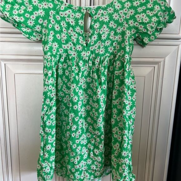 Zara Green Floral Dress Sz 7 - Picture 2 of 8